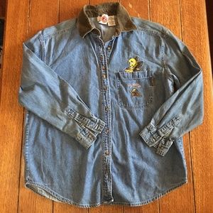 Vintage Looney Tunes Tweety denim shirt